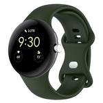 Dây đồng hồ silicone màu trơn khóa bướm, Kích thước: S, Dành cho Google Pixel Watch 4 / Watch 3 45mm