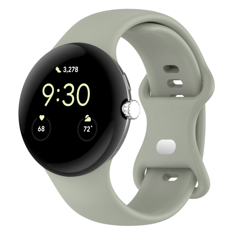 Dây đồng hồ silicone màu trơn khóa bướm, Kích thước: S, Dành cho Google Pixel Watch 4 / Watch 3 45mm