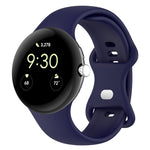 Dây đồng hồ silicone màu trơn khóa bướm, Kích thước: S, Dành cho Google Pixel Watch 4 / Watch 3 45mm