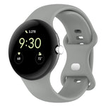 Dây đồng hồ silicone màu trơn khóa bướm, Kích thước: S, Dành cho Google Pixel Watch 4 / Watch 3 45mm