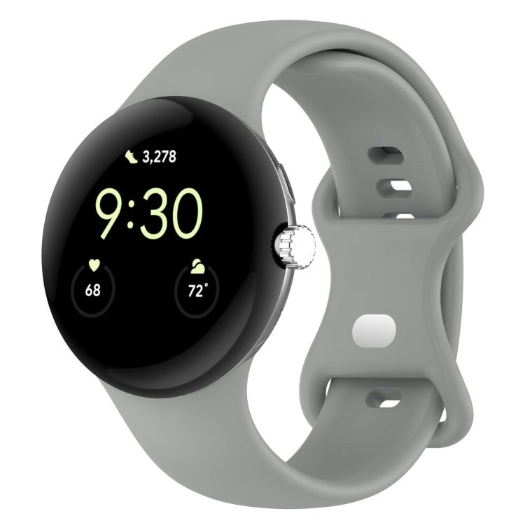Dây đồng hồ silicone màu trơn khóa bướm, Kích thước: S, Dành cho Google Pixel Watch 4 / Watch 3 45mm