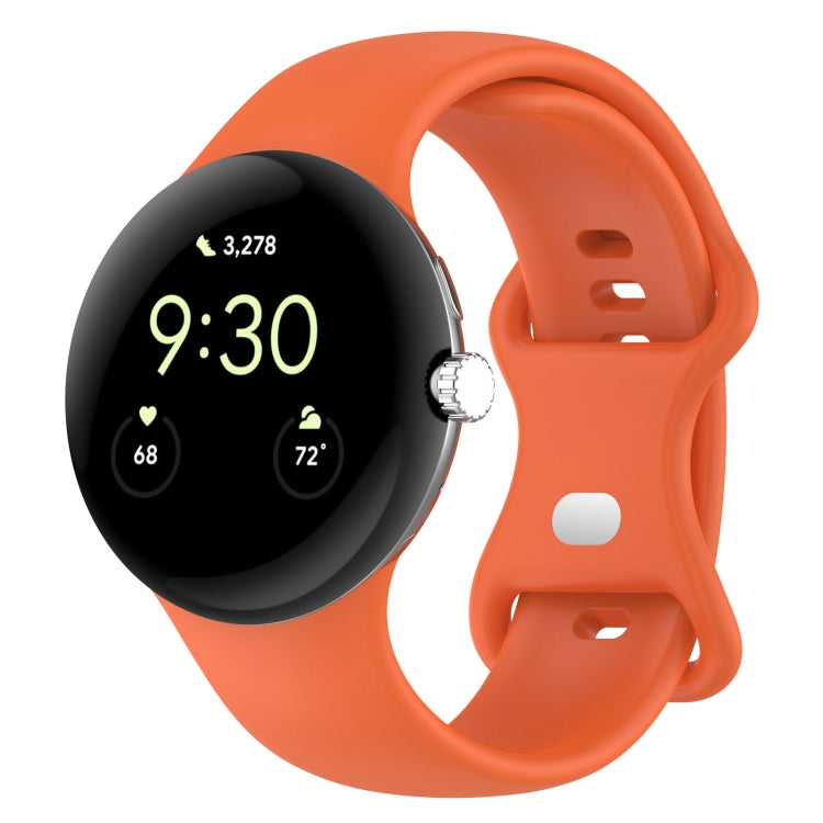 Dây đồng hồ silicone màu trơn khóa bướm, Kích thước: S, Dành cho Google Pixel Watch 4 / Watch 3 45mm
