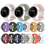 Dây đồng hồ silicone màu trơn khóa bướm, Kích thước: S, Dành cho Google Pixel Watch 4 / Watch 3 45mm