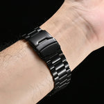 Three Beads Titanium Alloy Metal Watch Band, For Apple Watch Series 10 46mm, For Apple Watch Series 10 42mm, For Apple Watch SE 2023 44mm, For Apple Watch SE 2023 40mm, For Apple Watch Ultra 2 49mm, For Apple Watch Series 9 45mm                        ...