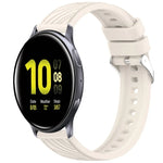 Dây đồng hồ silicone họa tiết sọc 20mm, Dành cho Samsung Galaxy Watch Active2 44mm, Dành cho Samsung Galaxy Watch Active2 40mm