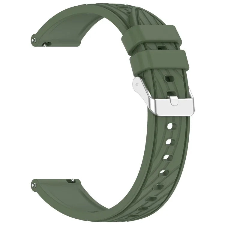 Dây đồng hồ silicone họa tiết sọc 20mm, Dành cho Samsung Galaxy Watch Active2 44mm, Dành cho Samsung Galaxy Watch Active2 40mm