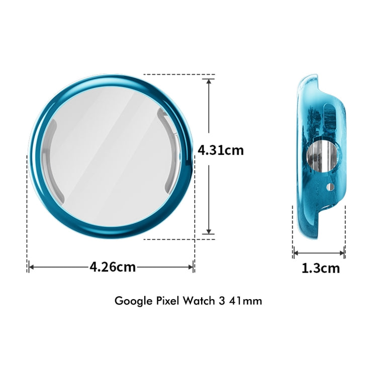 Ốp TPU mềm mạ điện phủ toàn bộ ENKAY Hat-Prince có bảo vệ màn hình, dành cho Google Pixel Watch 3 41mm
