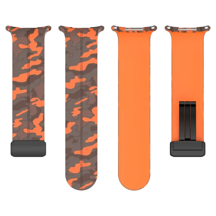 For Samsung Galaxy Watch Ultra 47mm Magnetic Folding Buckle Silicone Watch Band