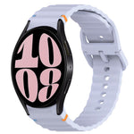 Wavy Grain Stitched Quick Release Silicone Watch Band, For Samsung Galaxy Watch 6 44mm, For Samsung Galaxy Watch 6 40mm, For Samsung Galaxy Watch 6 Classic 43mm, For Samsung Galaxy Watch 5 Pro Golf Edition