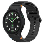 Wavy Grain Stitched Quick Release Silicone Watch Band, For Samsung Galaxy Watch 5 Golf Edition, For Samsung Galaxy Watch 5  44mm, For Samsung Galaxy Watch 5 Pro  45mm, For Samsung Galaxy Watch 5  40mm