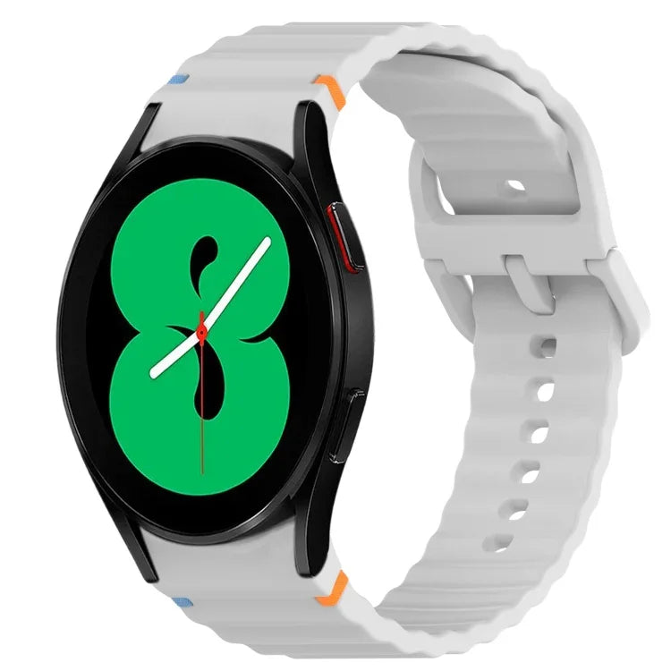 Dây đồng hồ silicone vân sóng khâu, tháo nhanh, dành cho Samsung Galaxy Watch 4 44mm, dành cho Samsung Galaxy Watch 4 40mm, dành cho Samsung Galaxy Watch 4 Classic 46mm, dành cho Samsung Galaxy Watch 4 Classic 42mm