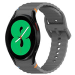 Dây đồng hồ silicone vân sóng khâu, tháo nhanh, dành cho Samsung Galaxy Watch 4 44mm, dành cho Samsung Galaxy Watch 4 40mm, dành cho Samsung Galaxy Watch 4 Classic 46mm, dành cho Samsung Galaxy Watch 4 Classic 42mm