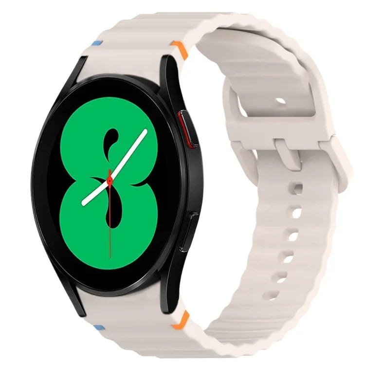 Dây đồng hồ silicone vân sóng khâu, tháo nhanh, dành cho Samsung Galaxy Watch 4 44mm, dành cho Samsung Galaxy Watch 4 40mm, dành cho Samsung Galaxy Watch 4 Classic 46mm, dành cho Samsung Galaxy Watch 4 Classic 42mm