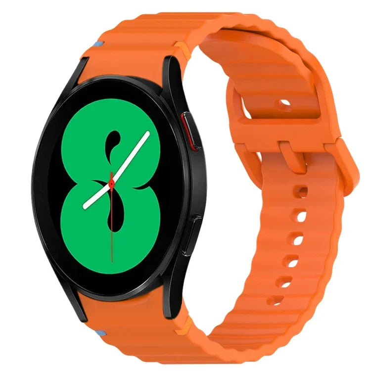 Dây đồng hồ silicone vân sóng khâu, tháo nhanh, dành cho Samsung Galaxy Watch 4 44mm, dành cho Samsung Galaxy Watch 4 40mm, dành cho Samsung Galaxy Watch 4 Classic 46mm, dành cho Samsung Galaxy Watch 4 Classic 42mm