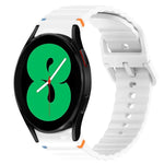 Dây đồng hồ silicone vân sóng khâu, tháo nhanh, dành cho Samsung Galaxy Watch 4 44mm, dành cho Samsung Galaxy Watch 4 40mm, dành cho Samsung Galaxy Watch 4 Classic 46mm, dành cho Samsung Galaxy Watch 4 Classic 42mm
