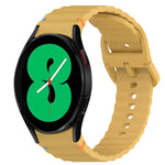 Dây đồng hồ silicone vân sóng khâu, tháo nhanh, dành cho Samsung Galaxy Watch 4 44mm, dành cho Samsung Galaxy Watch 4 40mm, dành cho Samsung Galaxy Watch 4 Classic 46mm, dành cho Samsung Galaxy Watch 4 Classic 42mm