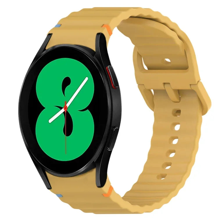Dây đồng hồ silicone vân sóng khâu, tháo nhanh, dành cho Samsung Galaxy Watch 4 44mm, dành cho Samsung Galaxy Watch 4 40mm, dành cho Samsung Galaxy Watch 4 Classic 46mm, dành cho Samsung Galaxy Watch 4 Classic 42mm