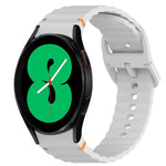 Dây đồng hồ silicone vân sóng khâu, tháo nhanh, dành cho Samsung Galaxy Watch 4 44mm, dành cho Samsung Galaxy Watch 4 40mm, dành cho Samsung Galaxy Watch 4 Classic 46mm, dành cho Samsung Galaxy Watch 4 Classic 42mm
