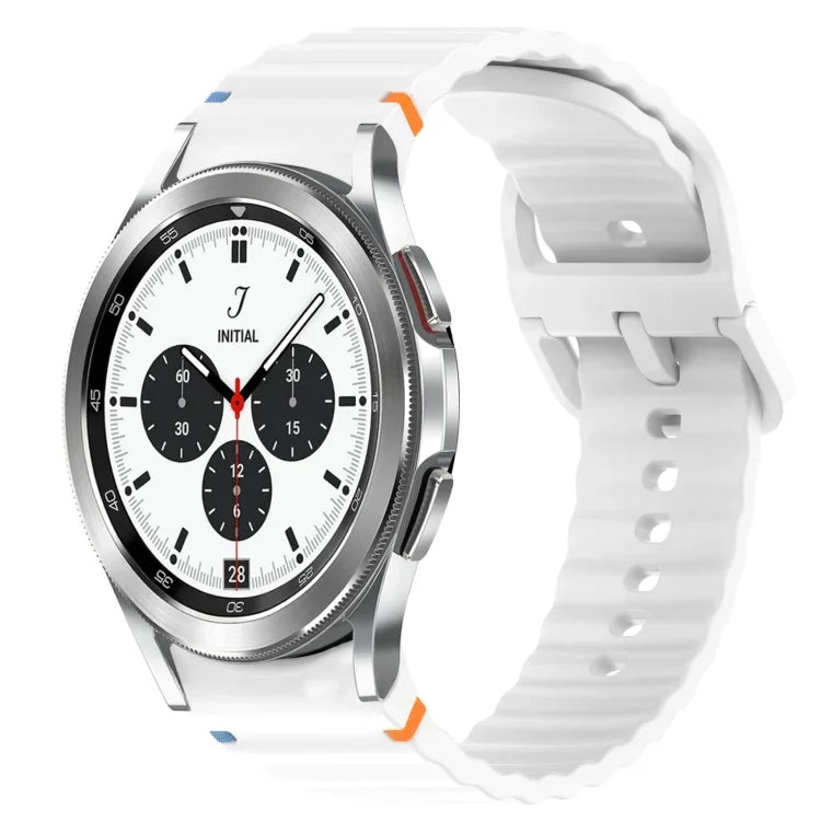Dây đồng hồ silicone vân sóng khâu, tháo nhanh, dành cho Samsung Galaxy Watch 4 44mm, dành cho Samsung Galaxy Watch 4 40mm, dành cho Samsung Galaxy Watch 4 Classic 46mm, dành cho Samsung Galaxy Watch 4 Classic 42mm