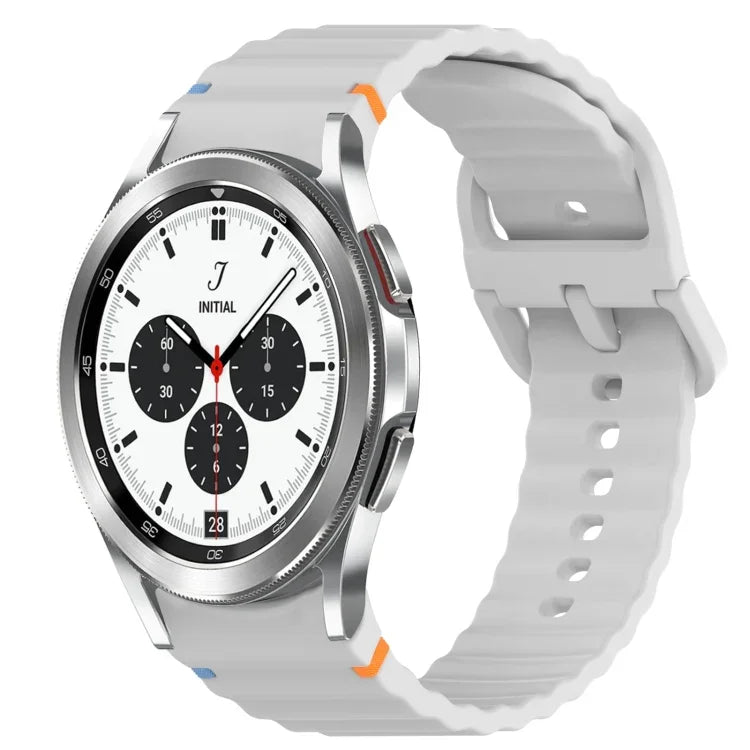 Dây đồng hồ silicone vân sóng khâu, tháo nhanh, dành cho Samsung Galaxy Watch 4 44mm, dành cho Samsung Galaxy Watch 4 40mm, dành cho Samsung Galaxy Watch 4 Classic 46mm, dành cho Samsung Galaxy Watch 4 Classic 42mm