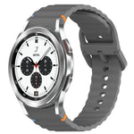 Dây đồng hồ silicone vân sóng khâu, tháo nhanh, dành cho Samsung Galaxy Watch 4 44mm, dành cho Samsung Galaxy Watch 4 40mm, dành cho Samsung Galaxy Watch 4 Classic 46mm, dành cho Samsung Galaxy Watch 4 Classic 42mm
