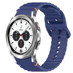 Dây đồng hồ silicone vân sóng khâu, tháo nhanh, dành cho Samsung Galaxy Watch 4 44mm, dành cho Samsung Galaxy Watch 4 40mm, dành cho Samsung Galaxy Watch 4 Classic 46mm, dành cho Samsung Galaxy Watch 4 Classic 42mm
