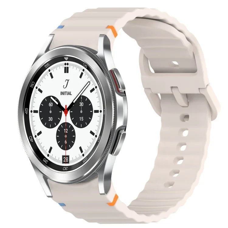 Dây đồng hồ silicone vân sóng khâu, tháo nhanh, dành cho Samsung Galaxy Watch 4 44mm, dành cho Samsung Galaxy Watch 4 40mm, dành cho Samsung Galaxy Watch 4 Classic 46mm, dành cho Samsung Galaxy Watch 4 Classic 42mm
