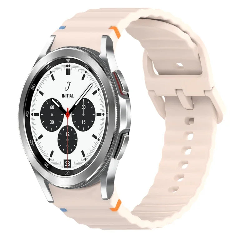Dây đồng hồ silicone vân sóng khâu, tháo nhanh, dành cho Samsung Galaxy Watch 4 44mm, dành cho Samsung Galaxy Watch 4 40mm, dành cho Samsung Galaxy Watch 4 Classic 46mm, dành cho Samsung Galaxy Watch 4 Classic 42mm