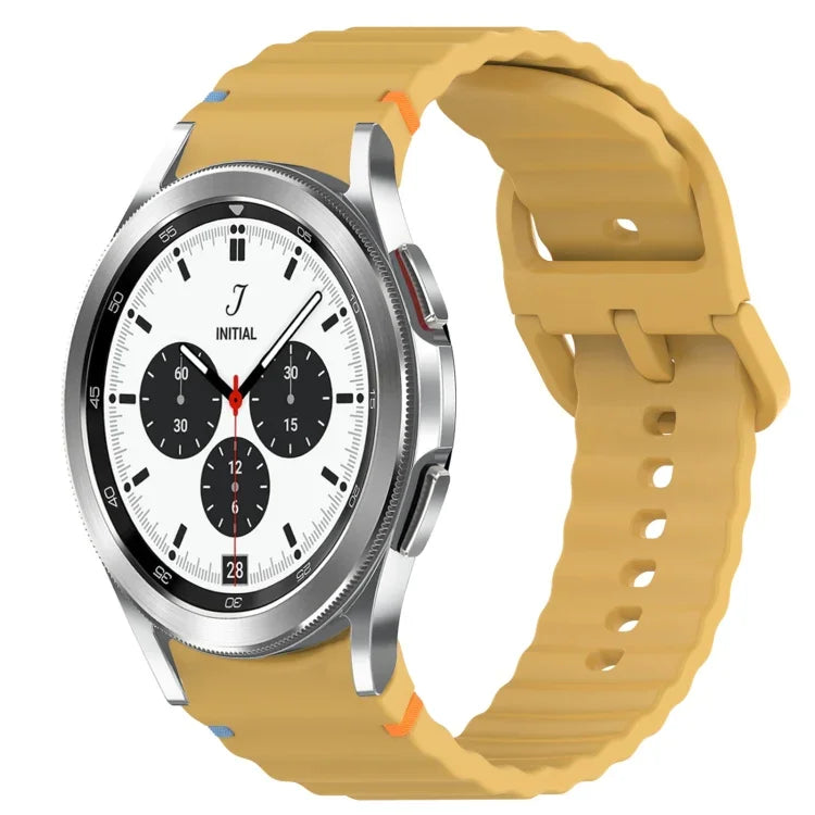Dây đồng hồ silicone vân sóng khâu, tháo nhanh, dành cho Samsung Galaxy Watch 4 44mm, dành cho Samsung Galaxy Watch 4 40mm, dành cho Samsung Galaxy Watch 4 Classic 46mm, dành cho Samsung Galaxy Watch 4 Classic 42mm