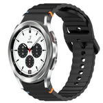 Dây đồng hồ silicone vân sóng khâu, tháo nhanh, dành cho Samsung Galaxy Watch 4 44mm, dành cho Samsung Galaxy Watch 4 40mm, dành cho Samsung Galaxy Watch 4 Classic 46mm, dành cho Samsung Galaxy Watch 4 Classic 42mm