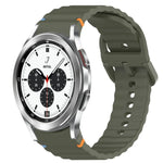 Dây đồng hồ silicone vân sóng khâu, tháo nhanh, dành cho Samsung Galaxy Watch 4 44mm, dành cho Samsung Galaxy Watch 4 40mm, dành cho Samsung Galaxy Watch 4 Classic 46mm, dành cho Samsung Galaxy Watch 4 Classic 42mm
