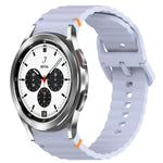 Dây đồng hồ silicone vân sóng khâu, tháo nhanh, dành cho Samsung Galaxy Watch 4 44mm, dành cho Samsung Galaxy Watch 4 40mm, dành cho Samsung Galaxy Watch 4 Classic 46mm, dành cho Samsung Galaxy Watch 4 Classic 42mm