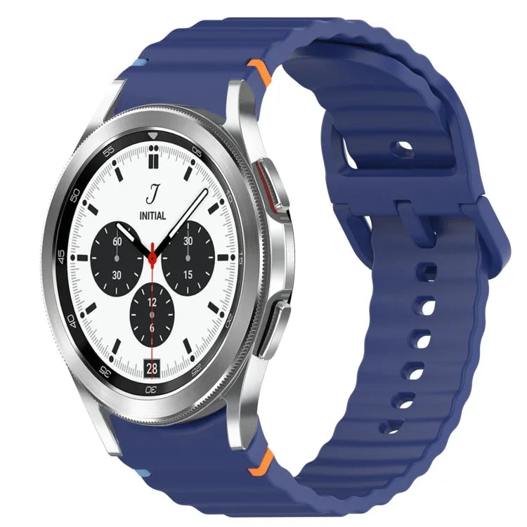 Dây đồng hồ silicone vân sóng khâu, tháo nhanh, dành cho Samsung Galaxy Watch 4 44mm, dành cho Samsung Galaxy Watch 4 40mm, dành cho Samsung Galaxy Watch 4 Classic 46mm, dành cho Samsung Galaxy Watch 4 Classic 42mm