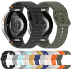 Dây đồng hồ silicone vân sóng khâu, tháo nhanh, dành cho Samsung Galaxy Watch 4 44mm, dành cho Samsung Galaxy Watch 4 40mm, dành cho Samsung Galaxy Watch 4 Classic 46mm, dành cho Samsung Galaxy Watch 4 Classic 42mm