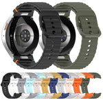 Wavy Grain Stitched Quick Release Silicone Watch Band, For Samsung Galaxy Watch 5 Golf Edition, For Samsung Galaxy Watch 5  44mm, For Samsung Galaxy Watch 5 Pro  45mm, For Samsung Galaxy Watch 5  40mm