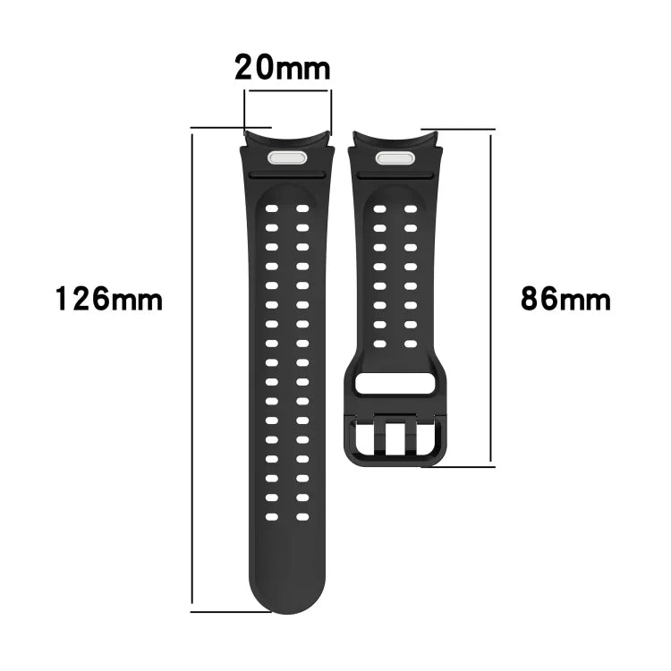 Dây đồng hồ silicone tháo nhanh nút Diplopore, dành cho Samsung Galaxy Watch 4 40 / 44mm, dành cho Samsung Galaxy Watch 4 Classic 42 / 46mm