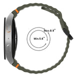 Dây đồng hồ silicone họa tiết sóng khâu khóa đen, Dành cho Samsung Galaxy Watch 5 40 / 44mm, Dành cho Samsung Galaxy Watch 5 Pro, Dành cho Samsung Galaxy Watch 4 40 / 44mm, Dành cho Samsung Galaxy Watch 4 Classic 42 / 46mm