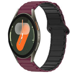 Dây đồng hồ silicone khóa nam châm hai màu, Dành cho Samsung Galaxy Watch 7 40 / 44mm