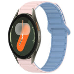 Dây đồng hồ silicone khóa nam châm hai màu, Dành cho Samsung Galaxy Watch 7 40 / 44mm