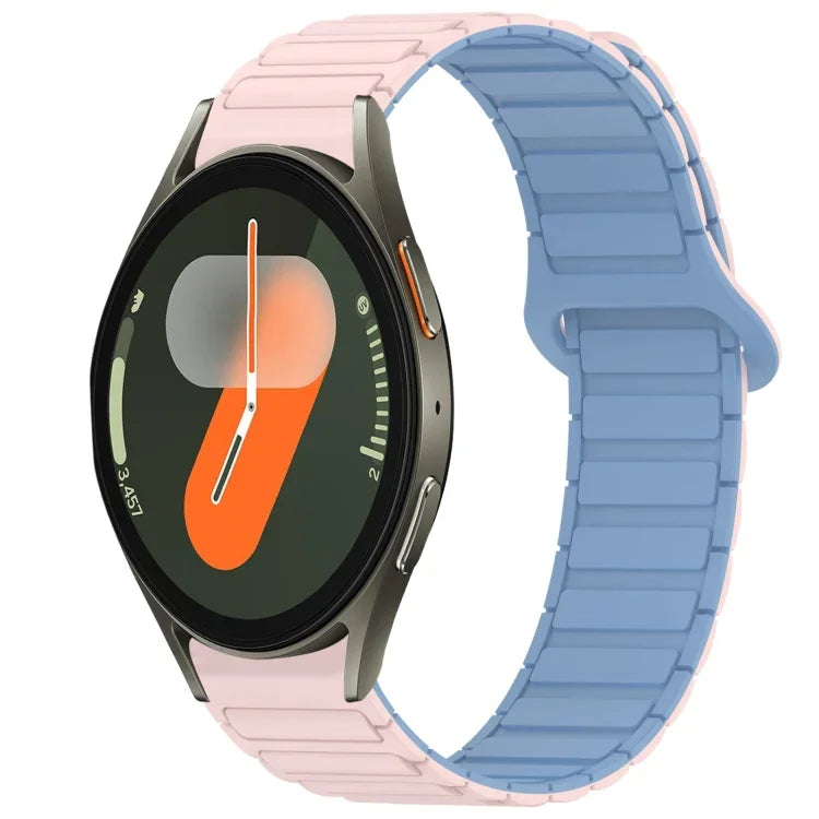 Dây đồng hồ silicone khóa nam châm hai màu, Dành cho Samsung Galaxy Watch 7 40 / 44mm