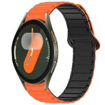 Dây đồng hồ silicone khóa nam châm hai màu, Dành cho Samsung Galaxy Watch 7 40 / 44mm