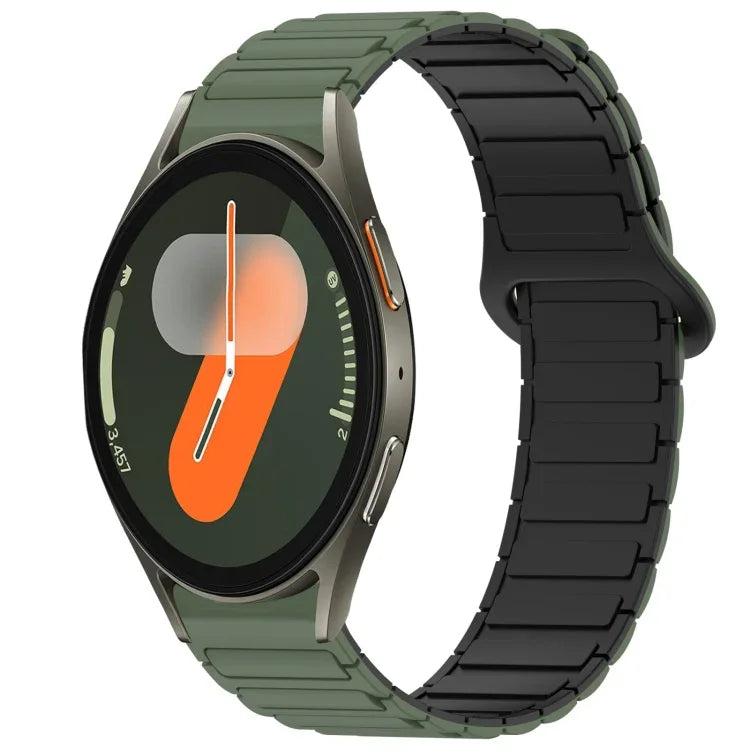 Dây đồng hồ silicone khóa nam châm hai màu, Dành cho Samsung Galaxy Watch 7 40 / 44mm