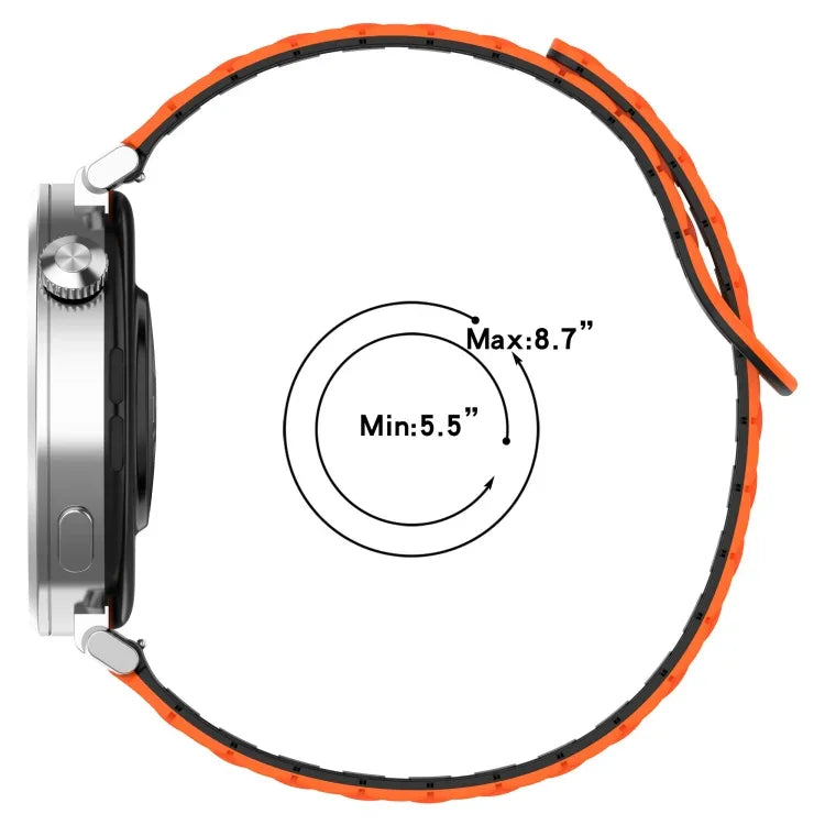 Dây đồng hồ silicone khóa nam châm hai màu, Dành cho Samsung Galaxy Watch 7 40 / 44mm