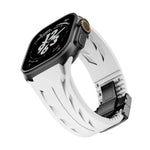 Dây đồng hồ silicone khóa bướm màu đen bằng thép không gỉ Tailor, dành cho Apple Watch 44mm / 45mm / 46mm / 49mm