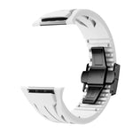 Dây đồng hồ silicone khóa bướm màu đen bằng thép không gỉ Tailor, dành cho Apple Watch 44mm / 45mm / 46mm / 49mm