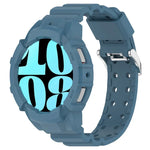 Bộ dây đồng hồ silicone Armor kèm ốp đồng hồ, Dành cho Samsung Galaxy Watch 7 44mm, Dành cho Samsung Galaxy Watch 7 40mm
