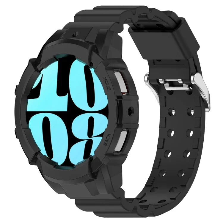 Bộ dây đồng hồ silicone Armor kèm ốp đồng hồ, Dành cho Samsung Galaxy Watch 7 44mm, Dành cho Samsung Galaxy Watch 7 40mm