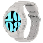 Bộ dây đồng hồ silicone Armor kèm ốp đồng hồ, Dành cho Samsung Galaxy Watch 7 44mm, Dành cho Samsung Galaxy Watch 7 40mm