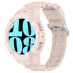 Bộ dây đồng hồ silicone Armor kèm ốp đồng hồ, Dành cho Samsung Galaxy Watch 7 44mm, Dành cho Samsung Galaxy Watch 7 40mm