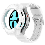 Bộ dây đồng hồ silicone Armor kèm ốp đồng hồ, Dành cho Samsung Galaxy Watch 7 44mm, Dành cho Samsung Galaxy Watch 7 40mm